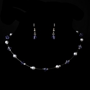 Silver Lilac Necklace Earring 7220 Silver Lilac Necklace Earring 7220