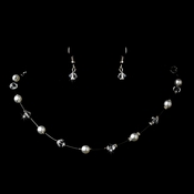 Silver White Necklace Earring 7220 Silver White Necklace Earring 7220