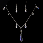 Necklace Earring Set NE 8128 Silver AB Necklace Earring Set NE 8128 Silver AB