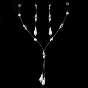 Necklace Earring Set NE 8357 White Necklace Earring Set NE 8357 White