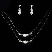 Necklace Earring Set NE 8359 Silver Ivory Necklace Earring Set NE 8359 Silver Ivory