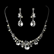 Necklace Earring Set 8388 Silver Ivory Necklace Earring Set 8388 Silver Ivory