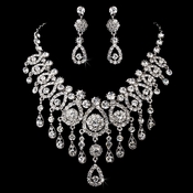 Necklace Earring Set 8453 Silver Clear***Discontinued*** Necklace Earring Set 8453 Silver Clear***Discontinued***