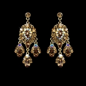 Celebrity Style Gold AB Brown Earrings E 943 Celebrity Style Gold AB Brown Earrings E 943
