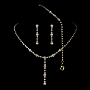 * Glistening Gold Clear Rhinestone Necklace, Earring & Bracelet Set 322 * Glistening Gold Clear Rhinestone Necklace, Earring & Bracelet Set 322