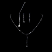 * Glistening Silver Navy Rhinestone Necklace, Earring & Bracelet Set 322 * Glistening Silver Navy Rhinestone Necklace, Earring & Bracelet Set 322