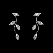 * Alluring Silver Clear CZ Vine Earrings 3522 * Alluring Silver Clear CZ Vine Earrings 3522