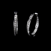 * Gorgeous Antique Silver Clear CZ Hoop Earrings 2020 * Gorgeous Antique Silver Clear CZ Hoop Earrings 2020