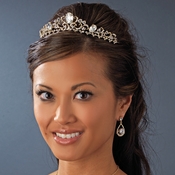 * Silver or Gold Plated Bridal Tiara HP 8266 * Silver or Gold Plated Bridal Tiara HP 8266