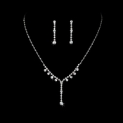 Necklace Earring Set NE 7157 Silver Clear Necklace Earring Set NE 7157 Silver Clear