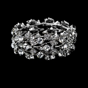 Leaf Design Silver Wedding Bracelet B 930 (stretch 6" inch or 7" inch long) Leaf Design Silver Wedding Bracelet B 930 (stretch 6" inch or 7" inch long)
