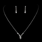 Beautiful Silver Crystal Bridal Jewelry Set NE 307***Discontinued*** Beautiful Silver Crystal Bridal Jewelry Set NE 307***Discontinued***
