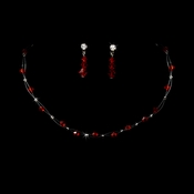 Red Swarovski Crystal Illusion Jewelry Set NE 241 Red Swarovski Crystal Illusion Jewelry Set NE 241