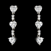 * From The Heart Silver Cubic Zirconia Earrings E 3698 * From The Heart Silver Cubic Zirconia Earrings E 3698