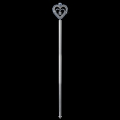Blue Rhinestone Covered Sweet 16 Heart Scepter in Silver 207 Blue Rhinestone Covered Sweet 16 Heart Scepter in Silver 207