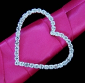 Crystal Heart Buckle Accent for Bouquet Handle 2154 Crystal Heart Buckle Accent for Bouquet Handle 2154