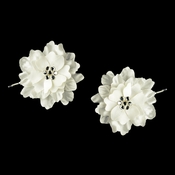 Ivory w/ Clear Crystal Flower Accents on Delphinium Flower Bobby Hair Pin 906 (Set of 2) Ivory w/ Clear Crystal Flower Accents on Delphinium Flower Bobby Hair Pin 906 (Set of 2)