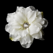* Diamond White Jeweled Delphinium Hair Clip 434 * Diamond White Jeweled Delphinium Hair Clip 434