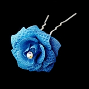 Light Blue Glitter Crystal Bridal Hair Pin 900 Light Blue Glitter Crystal Bridal Hair Pin 900