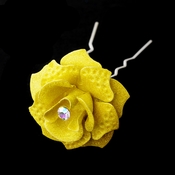 Yellow Glitter Crystal Bridal Hair Pin 900 Yellow Glitter Crystal Bridal Hair Pin 900