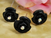 * Black Glitter Crystal Bridal Hair Pin 901 (Set of 12) * Black Glitter Crystal Bridal Hair Pin 901 (Set of 12)