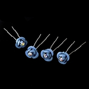 * Light Blue Glitter Crystal Bridal Hair Pin 901 (Set of 12) * Light Blue Glitter Crystal Bridal Hair Pin 901 (Set of 12)