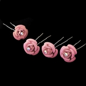 * Light Pink Glitter Crystal Bridal Hair Pin 901 (Set of 12) * Light Pink Glitter Crystal Bridal Hair Pin 901 (Set of 12)