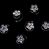 Twist In 1 Crystal Clear with Pink Center (Set of 12) Twist In 1 Crystal Clear with Pink Center (Set of 12)