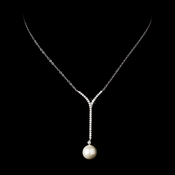 Stunning Silver Pearl Cubic Zirconia Necklace N 2562***Discontinued*** Stunning Silver Pearl Cubic Zirconia Necklace N 2562***Discontinued***