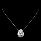 * Stunning Large Teardrop Cubic Zirconium Pendent Necklace N 5006 * Stunning Large Teardrop Cubic Zirconium Pendent Necklace N 5006