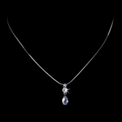 Gorgeous Silver Clear Crystal Drop Necklace 3784 Gorgeous Silver Clear Crystal Drop Necklace 3784