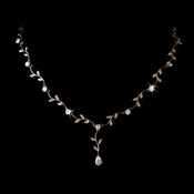 Elegant Gold Clear CZ Vine & Leaf Necklace 2017 Elegant Gold Clear CZ Vine & Leaf Necklace 2017