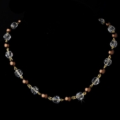 Necklace 8352 Silver Brown Necklace 8352 Silver Brown