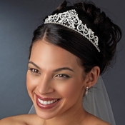 Silver Bridal Tiara HP 1016 Silver Bridal Tiara HP 1016