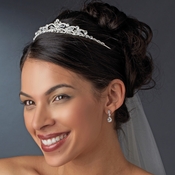 Regal Silver Clear Crystal Tiara Headpiece 4009***Discontinued*** Regal Silver Clear Crystal Tiara Headpiece 4009***Discontinued***