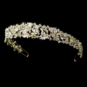 Majestic Gold or Silver Clear CZ Bridal Tiara 9821 Majestic Gold or Silver Clear CZ Bridal Tiara 9821