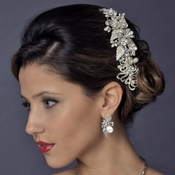 Silver Clear and Freshwater Pearl Hair Comb 913 Silver Clear and Freshwater Pearl Hair Comb 913