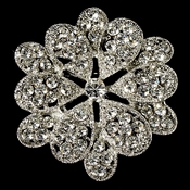 Elegant Vintage Pave Crystal Bridal Pin for Hair or Gown Brooch 25 Antique Silver with Rhinestones Elegant Vintage Pave Crystal Bridal Pin for Hair or Gown Brooch 25 Antique Silver with Rhinestones