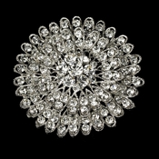 Vintage Antique Silver and Rhinestone Crystal Bridal Brooch 39 Vintage Antique Silver and Rhinestone Crystal Bridal Brooch 39
