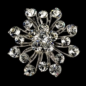 * Elegant Vintage Crystal Bridal Pin for Hair or Gown Brooch 10 Antique Silver Clear * Elegant Vintage Crystal Bridal Pin for Hair or Gown Brooch 10 Antique Silver Clear