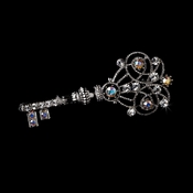 * Brooch 72 Antique Silver Clear and AB Rhinestones * Brooch 72 Antique Silver Clear and AB Rhinestones