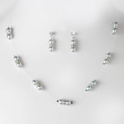 Necklace Earring Set NE 206 Cloud Silver Necklace Earring Set NE 206 Cloud Silver