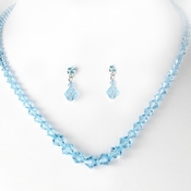 * Turquoise Swarovski Crystal Bridal Jewelry Set NE 231 * Turquoise Swarovski Crystal Bridal Jewelry Set NE 231