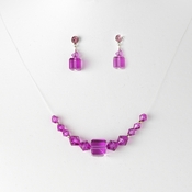 Necklace Earring Set 233 Fuchsia Necklace Earring Set 233 Fuchsia