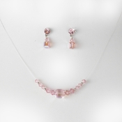 Pink Illusion Necklace & Earring Set NE 233 Pink Illusion Necklace & Earring Set NE 233