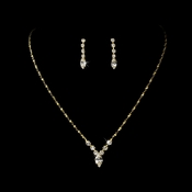 Beautiful Gold Crystal Bridal Jewelry Set NE 307 Beautiful Gold Crystal Bridal Jewelry Set NE 307