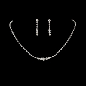 Necklace Earring Set 337 Silver Clear Necklace Earring Set 337 Silver Clear