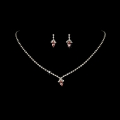 Beautiful Pink Crystal Jewelry Set NE 342 Beautiful Pink Crystal Jewelry Set NE 342