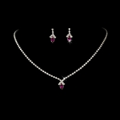 Beautiful Fuchsia Crystal Jewelry Set NE 342 Beautiful Fuchsia Crystal Jewelry Set NE 342