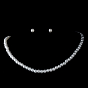 Child's Necklace Earring Set 400 Silver Ivory Child's Necklace Earring Set 400 Silver Ivory